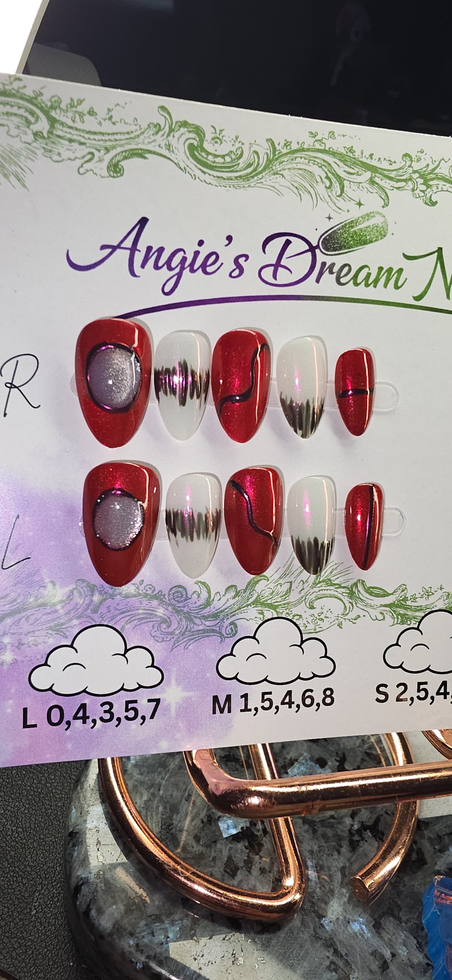 Cyber Ruby-luxery custom pressons