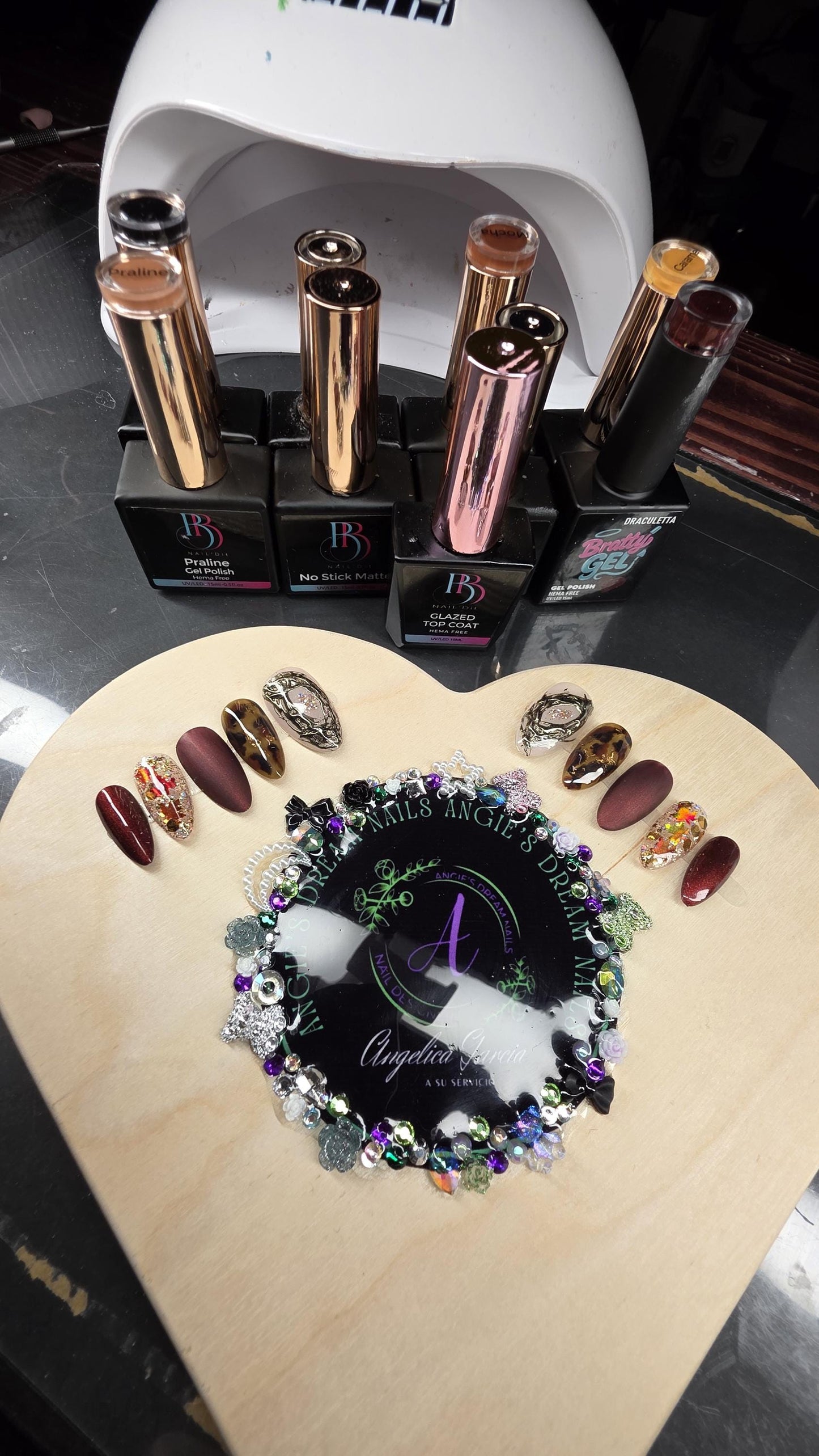 Autumn nails press on nails hand painted salon quality