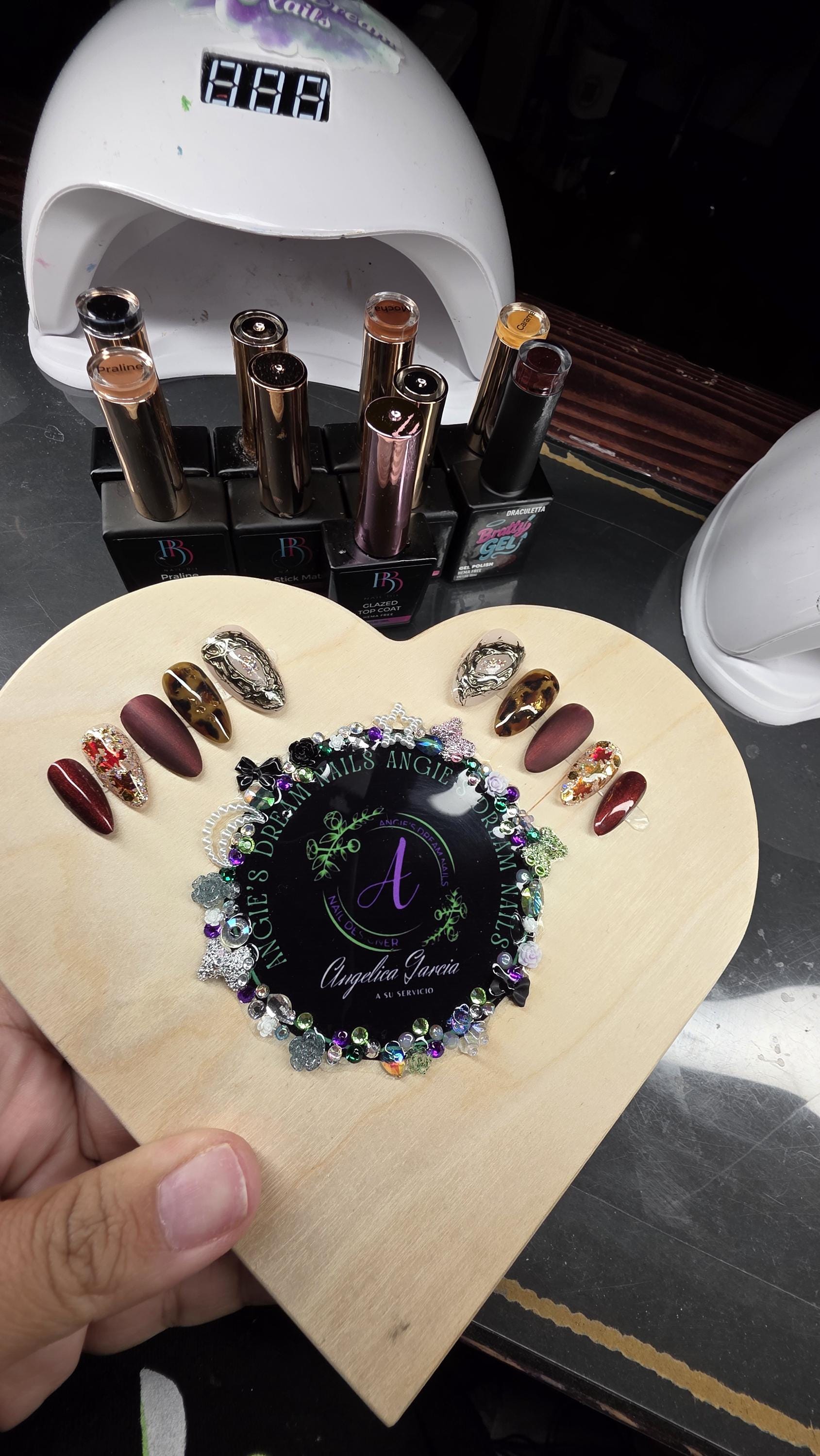 Autumn nails press on nails hand painted salon quality