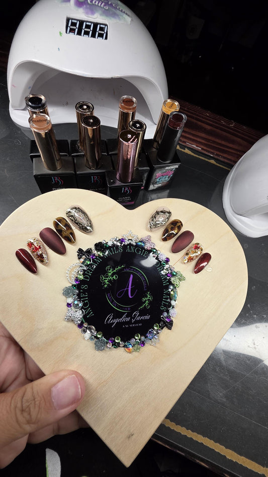 Autumn nails press on nails hand painted salon quality