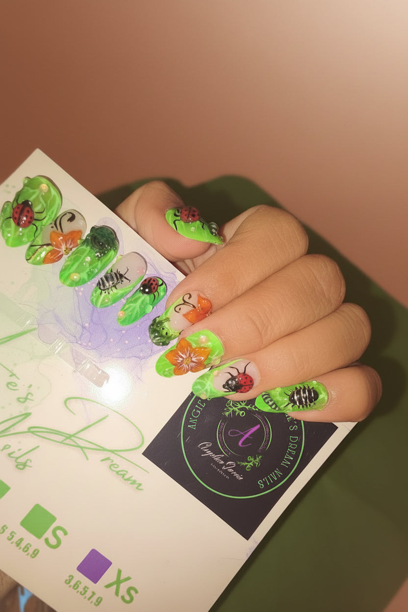 The Enchanted Garden |3D Hand-sculpted Bug & Floral set