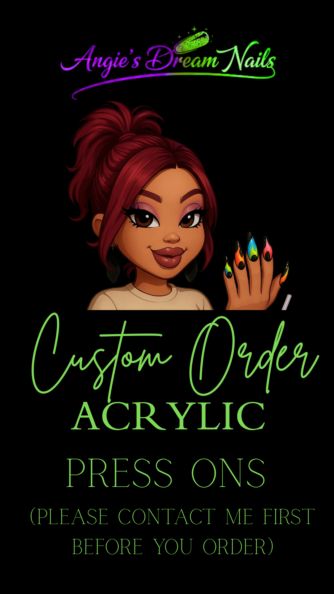 CUSTOM ACRYLIC PRESSONS (after choosing length go to add ons )