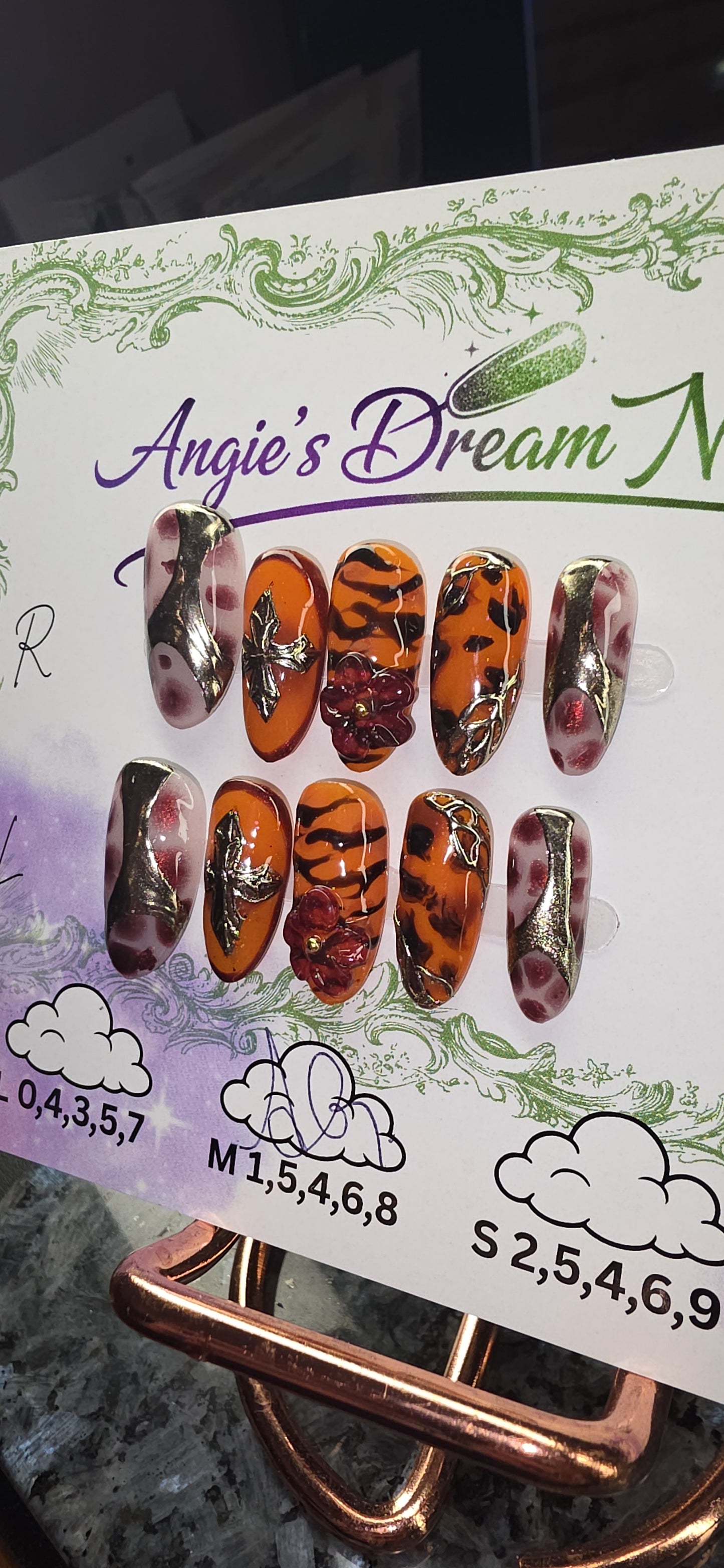 Wild Magesty-luxury hand painted press ons