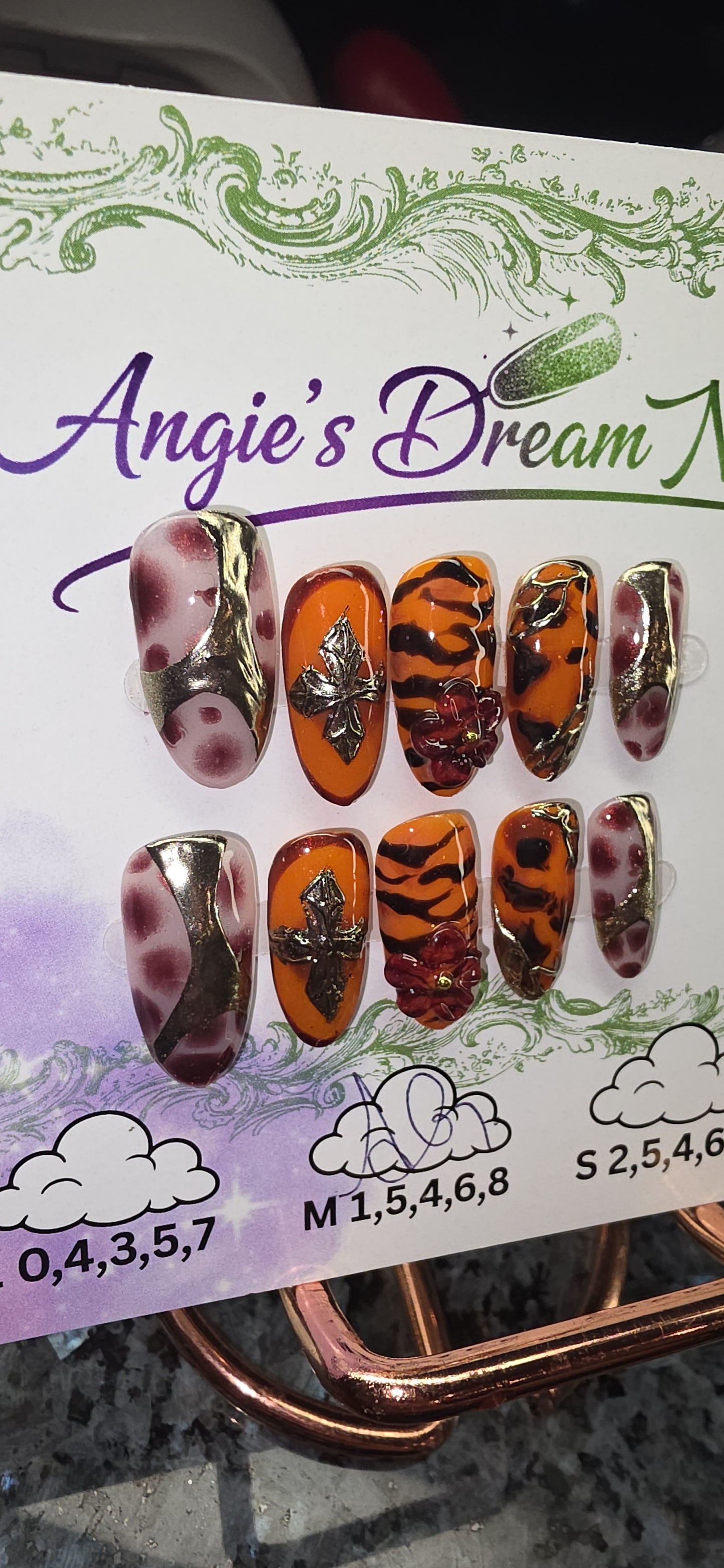 Wild Magesty-luxury hand painted press ons