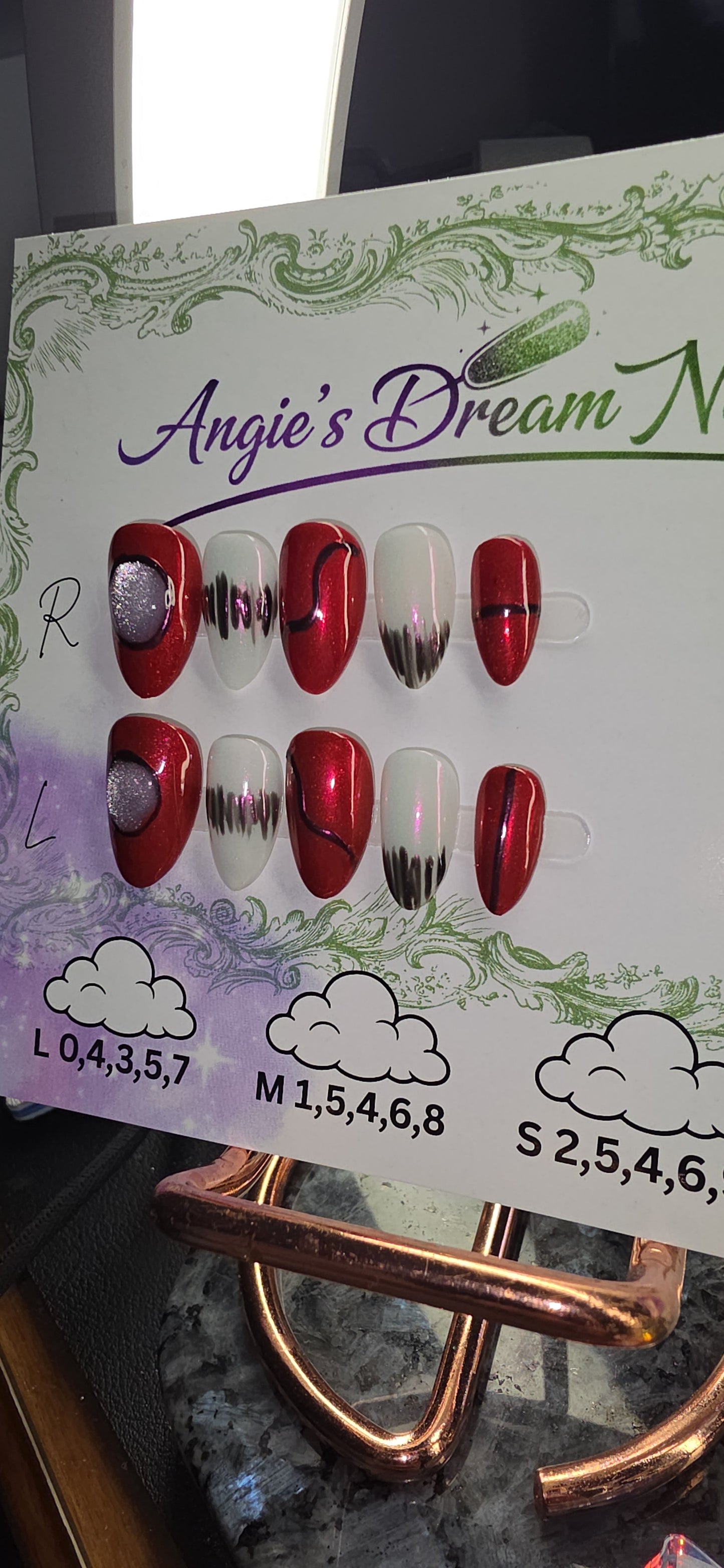 Cyber Ruby-luxery custom pressons