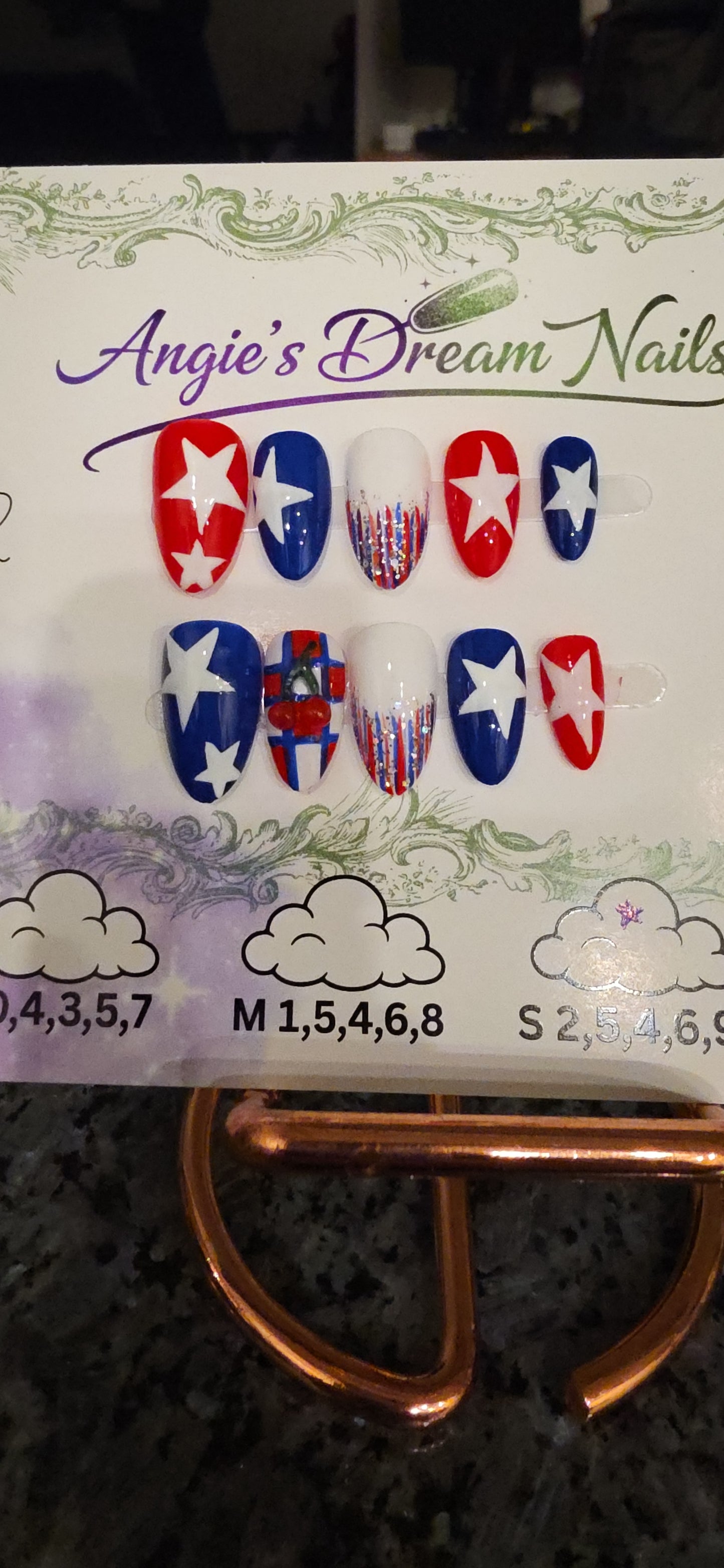 4th of July press on nails Collection
