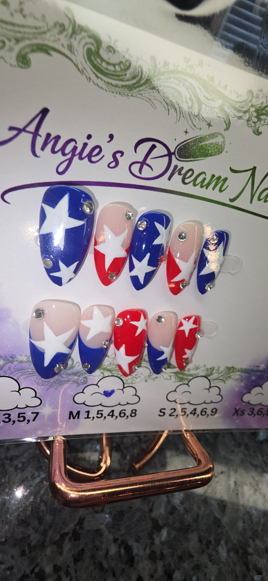 4th of July press on nails Collection