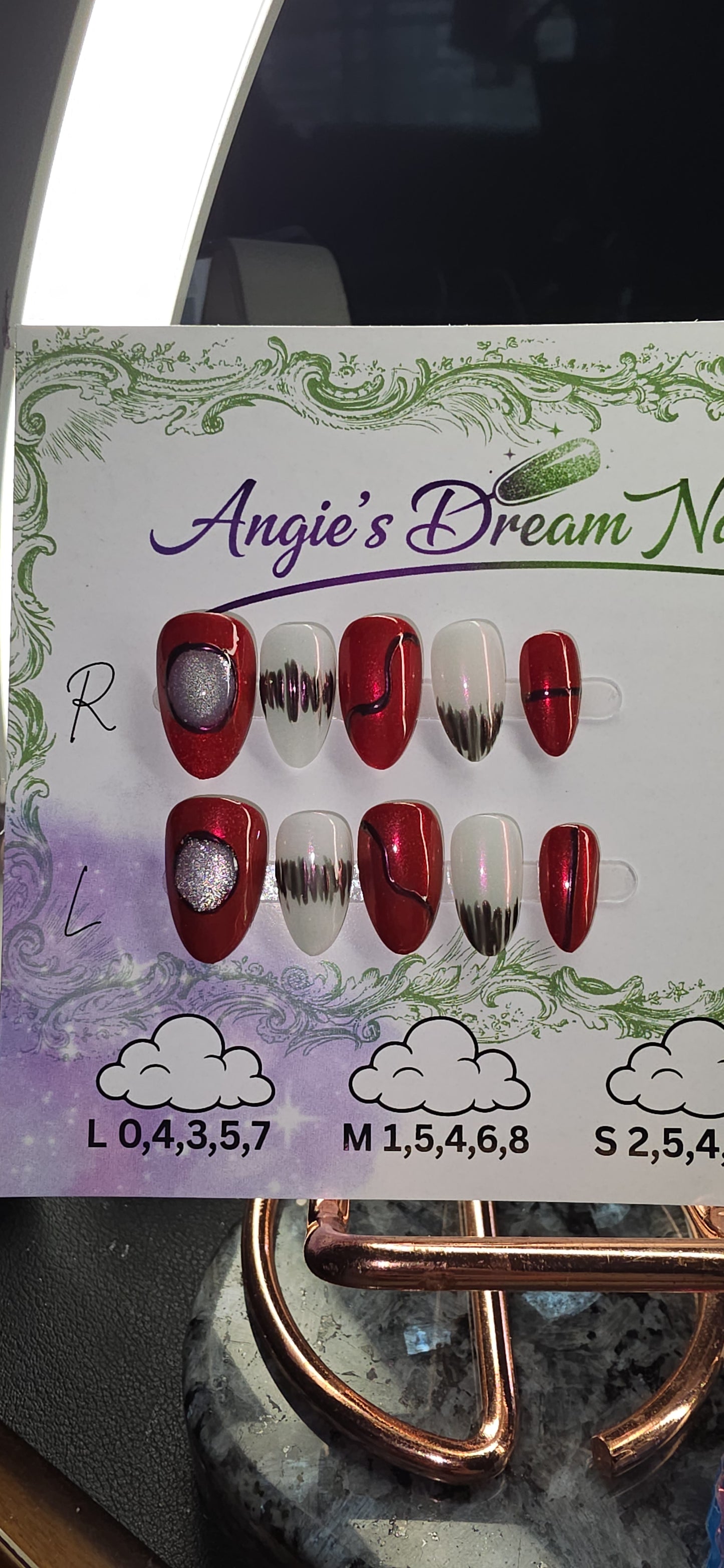 Cyber Ruby-luxery custom pressons