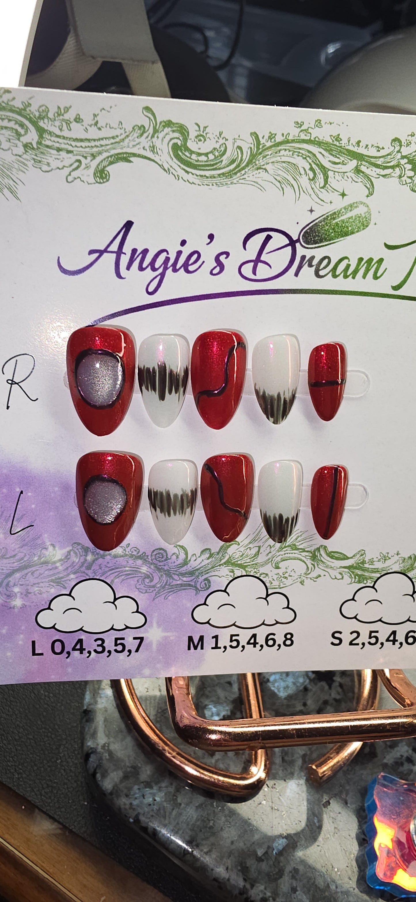 Cyber Ruby-luxery custom pressons